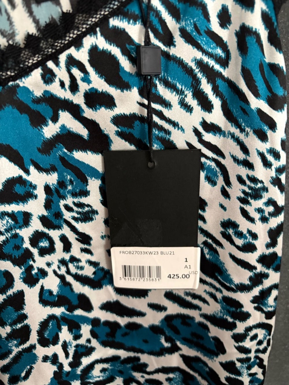 The Kooples 100% Silk Leopard Print Lace Slip Dress – Size EU 1 / XS-S – NWT - Picture 7 of 9